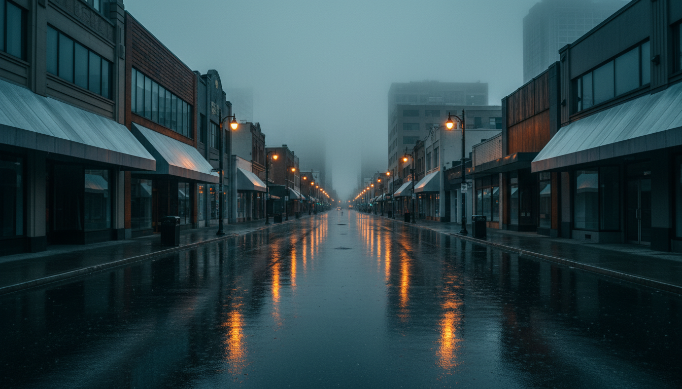 Vancouver downtown street at first light